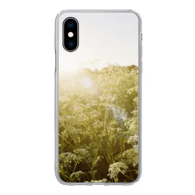 Produktbild von MuchoWow® Handyhülle Schutzhülle Hülle für iPhone X Blumen - Weiß - Frühling Silikon Softcase Handy Hülle - Handyhülle