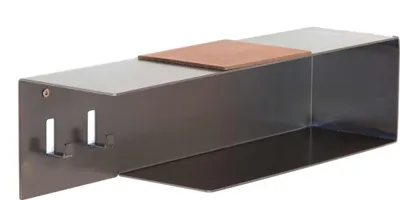 Produktbild von aufhängesystem Hombre 40 x 10 cm Stahl/Leder silber