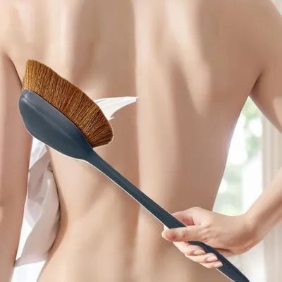 Produktbild von Applikator für Rückenlotion und Rückencreme | Tragbarer Körper-Make-up-Pinsel für Feuchtigkeitspflege, Bräunungslotion und Beinpflege
