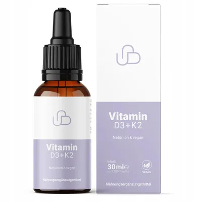 Zdjęcie produktu dla Wysokiej jakości witamina D3 + K2 (MK-7) w oleju MCT, produkt wegański, 2800 IU, 214 porcji