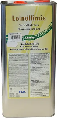 Produktbild von 6 Liter Leinöl - Firnis Holzimprägnierung & zum Herstellen von Ölfarben inkl. 4 er Set Pinsel zum Auftragen und Nitrilhandschuhe