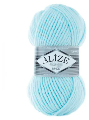 Strickgarn Strickwolle ALIZE SUPERLANA MAXI 522 eisblau