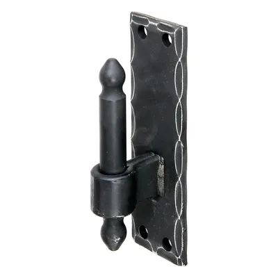 Immagine prodotto di Alberts 320102 Staffa su piastra, forma in ferro battuto con gancio DI o DII, plastificato nero, Ø16 mm, piastra 150 x 45 mm