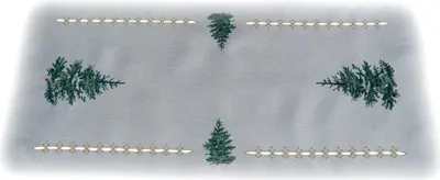 Produktbild von Tischwäsche Tischläufer Stickerei Tannenbaum mit Polyester Winter Weihnachten Deko 40 x 85 cm - ecru
