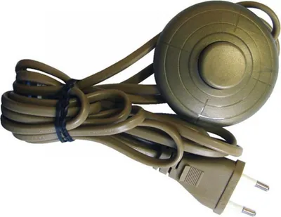 Image de Cordon et interrupteur TIBELEC, plastique, or 500 W