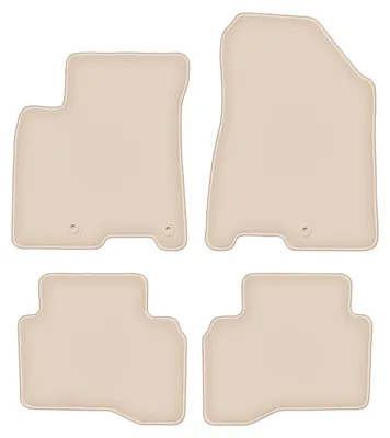 Produktbild von DURBAN Beige Velours-Fußmatten-Set für Kia Niro Crossover (2016-)
