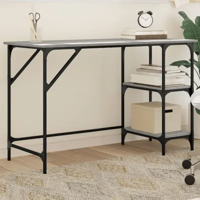 Produktbild von Schreibtisch Grau Sonoma 120x50x75 cm Metall Holzwerkstoff 845324