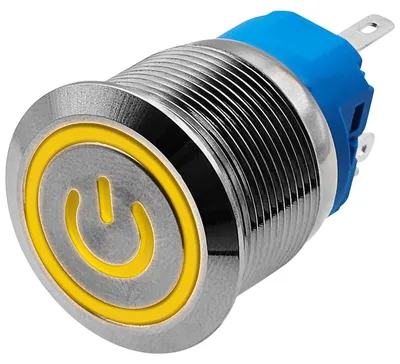 Produktbild von ProRide Metall-Drucktaster 22 mm, 220 V, ON/OFF, spritzwassergeschützt