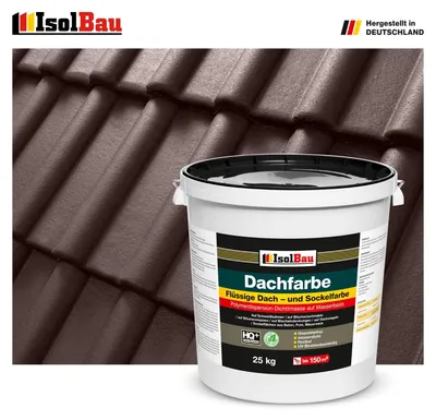 Produktbild von Isolbau Dachfarbe Braun 25 kg Sockelfarbe Fassadenfarbe Dachbeschichtung RAL Farbe