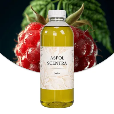 Produktbild von Aspol Scentra Himbeere UFIGREEN Duftöl für Kerzen und Diffusoren 1000 ml, KI-generiertes Bild