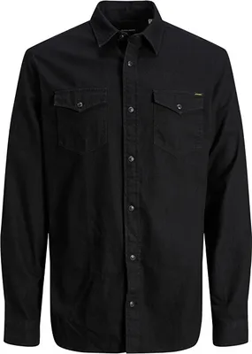 Obrázok produktu pre JACK & JONES: Jednofarebná, dlhý rukáv, košeľa s golierom typu Kent, rovný strih, veľkosť: XXL (45/46)
