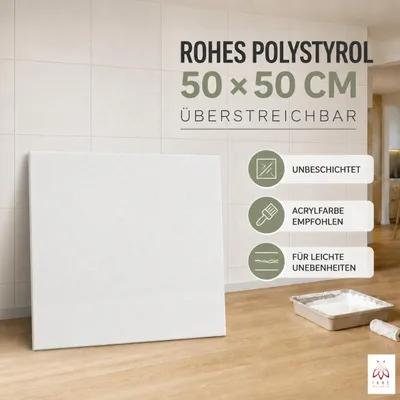 Produktbild von (!!! Sparpaket 25 qm / 100 Stück !!!) 3D Wandpaneele Wandverkleidung Deckenpaneele Platten Paneele Uni Polystyrol XPS