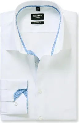 Produktbild von OLYMP No. 6 Six super slim fit overhemd, structuur, wit