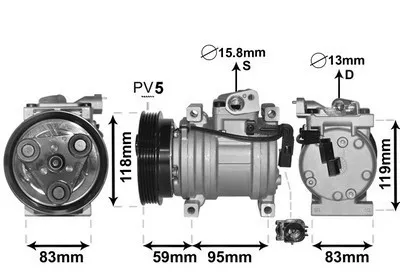 Produktbild von VAN WEZEL 8300K200 HS09 Klimaanlage Klimakompressor für KIA PICANTO (TA)