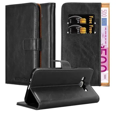 Image de Cadorabo Housse pour Samsung Galaxy A8 2015 Housse de protection en noir Housse pour portable Book Case Etui Luxury