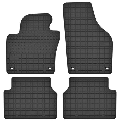 Zdjęcie produktu dla Dywaniki gumowe do Volkswagen Tiguan I 2007-2015 (minivan) – 4 szt., czarne, dopasowane – Wielganizator SolidTread