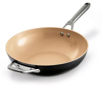 Productafbeelding van Ninja CW90928DE, Ronde wok-/roerbakpan, Beige, Grijs, Keramisch, 285 °C, Aluminium