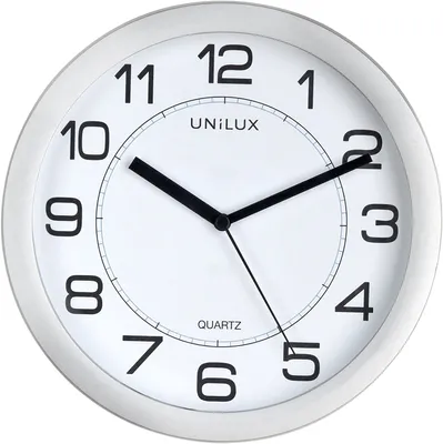 Produktbild von UNILUX - Wanduhr Attraktion Dia 22 cm hellgrau/weiß | 1 Stück