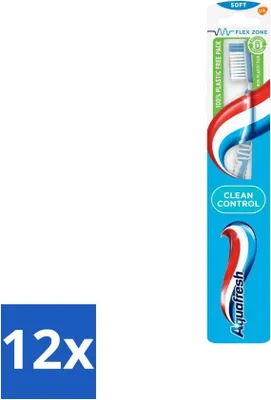 Produktbild von Aquafresh Zahnbürste Clean Control Soft - Vorteilspack - 12 Stücke