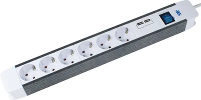 Image de as-Schwabe 18212 as-Schwabe FLASH 6 prises multiples 1,5 m blanc