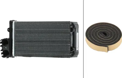 Imagen del producto de Intercambiador de calor para calefacción interior, dimensiones 245 x 140 mm, marca HELLA, compatible con, entre otros, el PEUGEOT 206