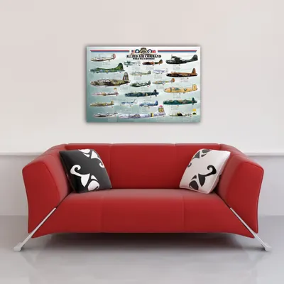Produktbild von Educational - alliierte Flugzeuge - Bildungs - Poster Druck - Größe 91,5x61 cm