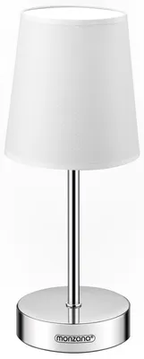 Immagine prodotto di Monzana Lampada da Comodino Paralume in Tessuto Presa E14 Abatjour Luce Notturna da Lettura con Interruttore Cavo Lungo 120 cm