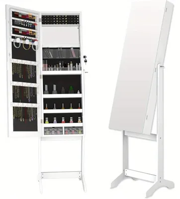 Obrázek produktu pro Úložná skříňka na kosmetiku - Organizér na make-up - Šperkovnice - Organizér na kosmetiku - Skříňka na make-up - Se zámkem