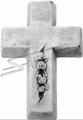 Produktbild von Grabengel Kreuz Grab Deko Grabschmuck Stein Dekoration Statue Skulpturen S111036