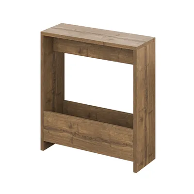 Produktbild von DECORTIE Simpi Moderner Beistelltisch, Dunkel Eiche Effekt, Mehrzweck mit Kreativität 2 Etagen 55 x 20 x 60 cm