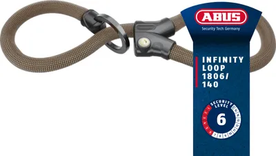 Produktbild von ABUS Kettenschloss Infinity Loop 1806 - flexibles Fahrradschloss mit 2 längenverstellbaren Schlaufen zum gleichzeitigen Absichern mehrerer Fahrradteile, Fahrräder oder anderer Objekte - Länge 140 cm