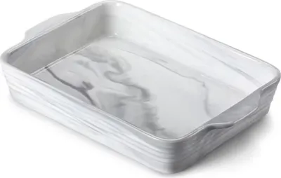 Obrázok produktu pre Zapekacia misa Imperial - Keramická - Obdĺžniková - Mramorový vzhľad - 2000 ml - Na lasagne a pečené jedlá