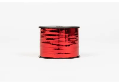 Zdjęcie produktu dla Globos taśma lokowa 250 m x 5 mm metaliczna czerwona