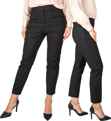 Obrázok produktu pre FIRI Elegantné a pohodlné dámske úzke nohavice v čiernej farbe, veľkosť 46, 3XL