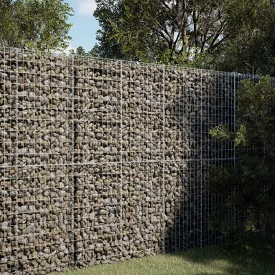 Zdjęcie produktu dla Maison Exclusive – kosz z gabionu z pokrywą 100 x 100 x 200 cm, stal ocynkowana
