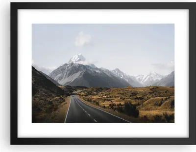 Produktbild von Gerahmtes Poster - Schwarzer Rahmen - Weg Berg Gipfel - 40x30 cm - Wand Bild - Wanddeko - Wandbilder - Kunstposter - Wandposter - Bilderrahmen - Bilder - Kunstdruck - Wanddekoration - P2BAA40x30-4833