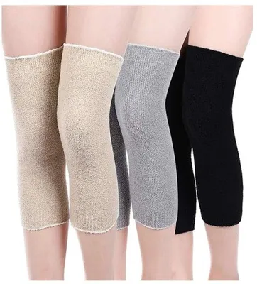Image de Genouillères d'hiver pour femmes - genouillères chaudes - taille unique - genouillères avec bas de contention - pour l'arthrose