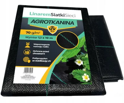 Zdjęcie produktu dla Agrotkanina 70G Czarna Mata 1,1X10M