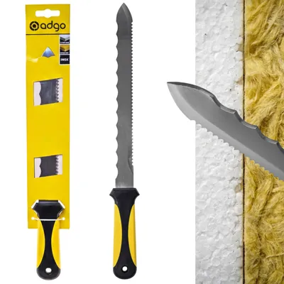 Produktbild von Messer zum Schneiden von Mineralwolle, Styropor und Baumwolle, 280 mm, Kunststoffgriff
