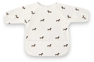Produktbild von Ärmellätzchen » Baby-Lätzchen mit Ärmeln und Auffangschutz » Schlabberlätzchen mit niedlichem Tier Design » Baby & Kleinkind Schlabberlatz » Wasserabweisend: Hund Motiv: Hund