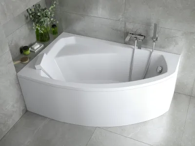 Produktbild von BADLAND Eckbadewanne Badewanne Rima LINKS 130x85 mit Ablaufgarnitur und Füßen GRATIS ohne Verkleidung