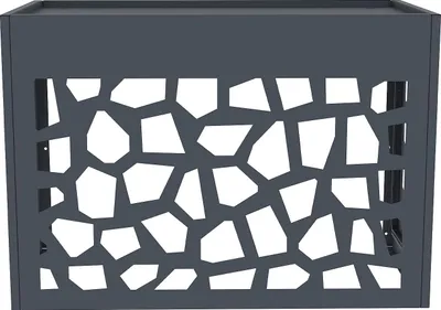Produktbild von Abdeckung für Klimaanlage/Wärmepumpe aus durchbrochenem Aluminium - Mit Zugangstür - Anthrazit - KAZOMA