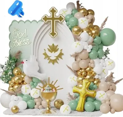 Zdjęcie produktu dla GIRLANDA BALONOWA BALONY PIERWSZA KOMUNIA CHRZCINY ŚLUB RoyaliTo_PL