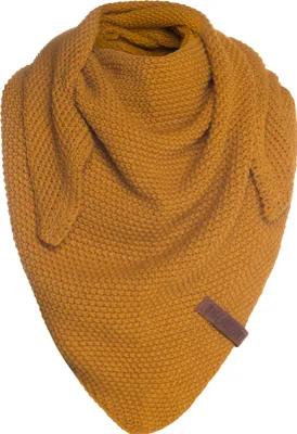 Produktbild von Knit Factory Coco Dreiecksschal Junior - Ocker - 140x60 cm