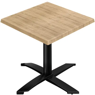 Produktbild von WTG | Bistro Außen Tisch | B: T: H:  70 x 70 x 75,5 cm | Eiche / Schwarz | Quadratisch | Bistro Tisch Gastro Tisch