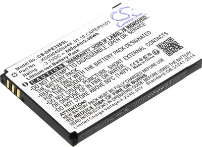 Produktbild von TECHTEK Akku Kompatibel mit [Doro] HandlePlus 334, HandlePlus 334GSM, PhoneEasy 334, PhoneEasy 334GSM, PhoneEasy 338, PhoneEasy 338GSM, PhoneEasy 341