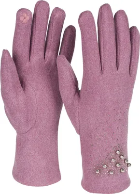 Produktbild von styleBREAKER Damen Touchscreen Handschuhe Strass, Mauve