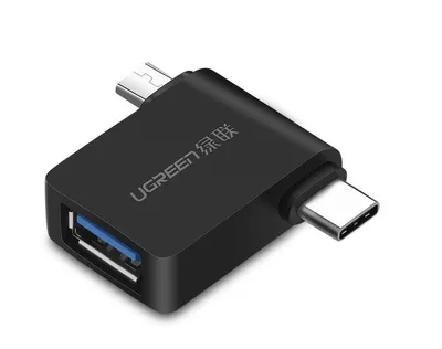 Immagine prodotto di Ugreen 2-in-1, OTG, adattatore da USB(A) 3.0 a USB-C, micro-USB