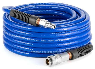 Imagen del producto de Manguera de PVC para conductos de ventilación, de 6/12 mm, de 15 metros, con conector rápido