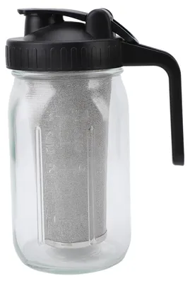 Glaskaraffe mit Filter für Kaffee, Tee, 1000 ml